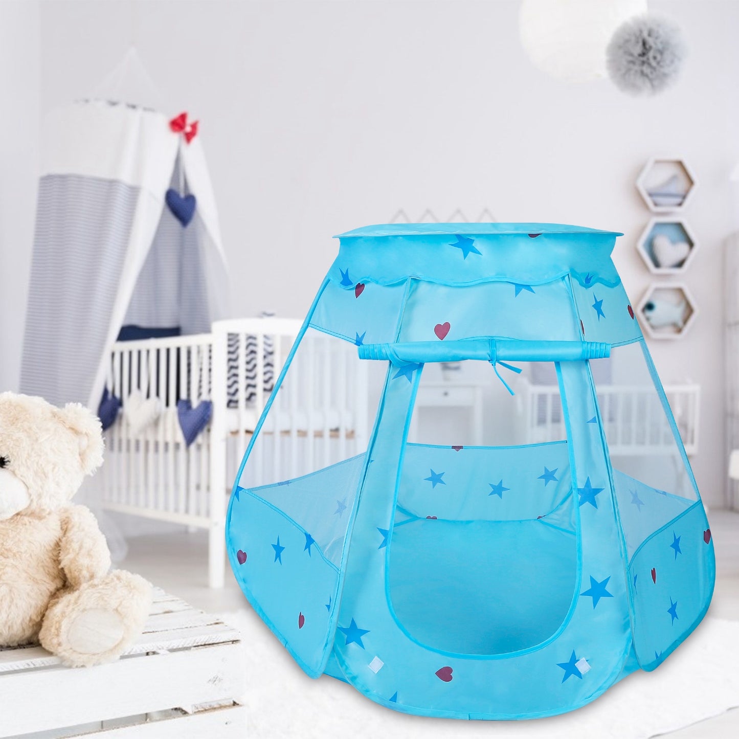 1Pc Kids Popup Game Tent Indoor Outdoor Castle Game Play Tent Birthday Gift For Kids No Balls Light Included