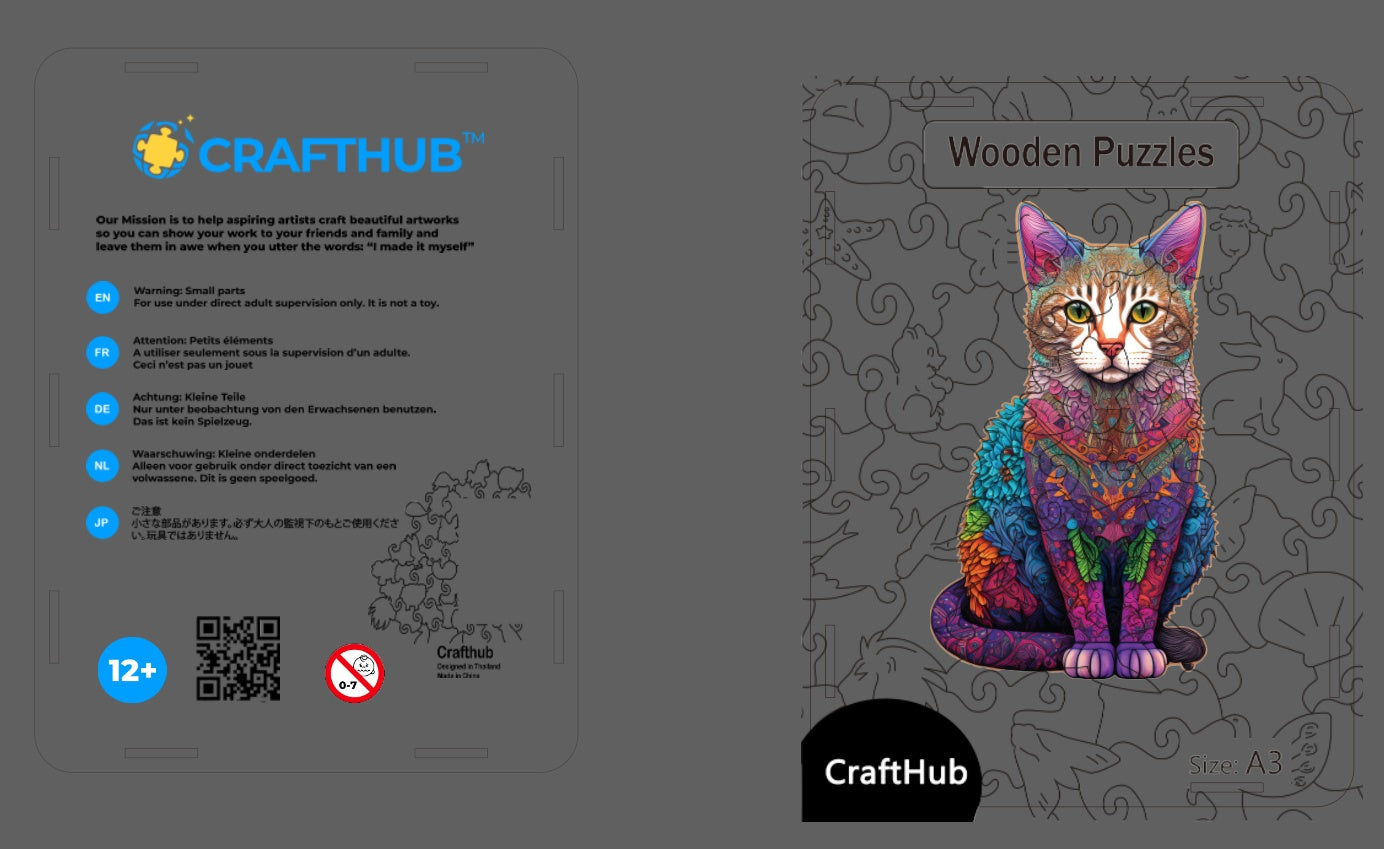 CraftHub Round And Rectangle Wooden Box