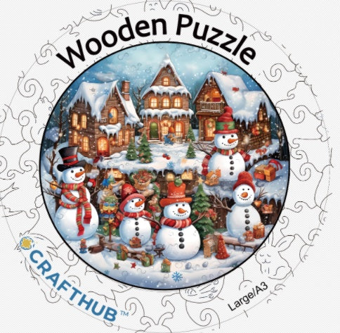 CraftHub Round And Rectangle Wooden Box