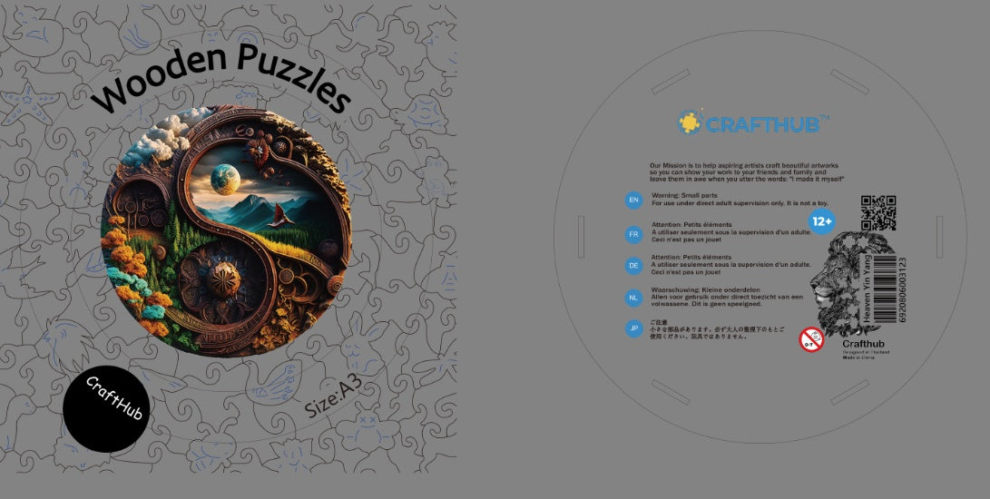 CraftHub Round And Rectangle Wooden Box