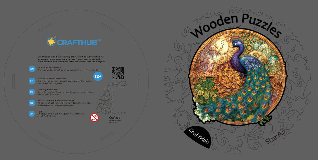 CraftHub Round And Rectangle Wooden Box