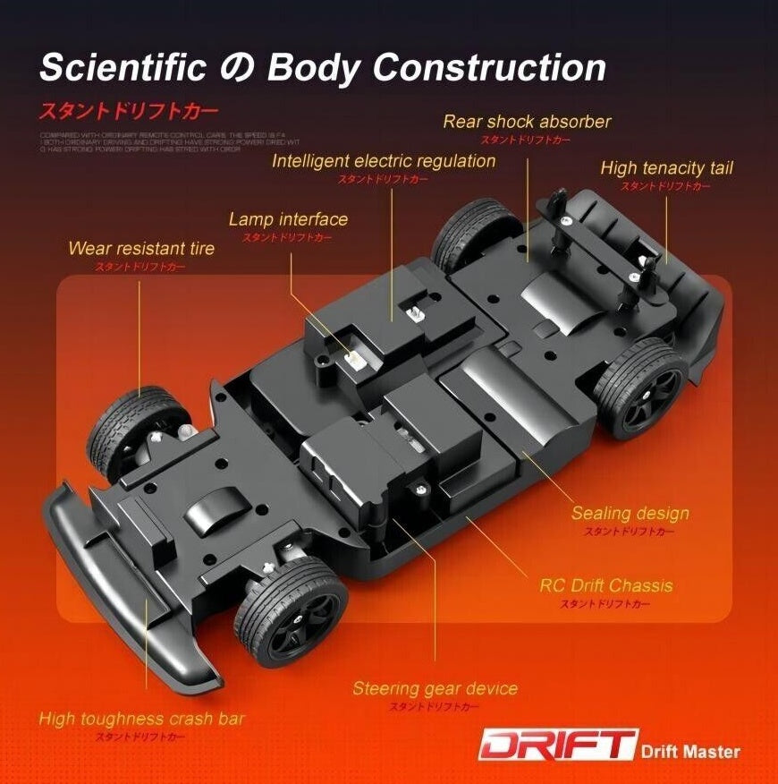 1 16 4WD Racing Car 30KM H High Speed Car 2.4G Remote Control Drift Car Truck US