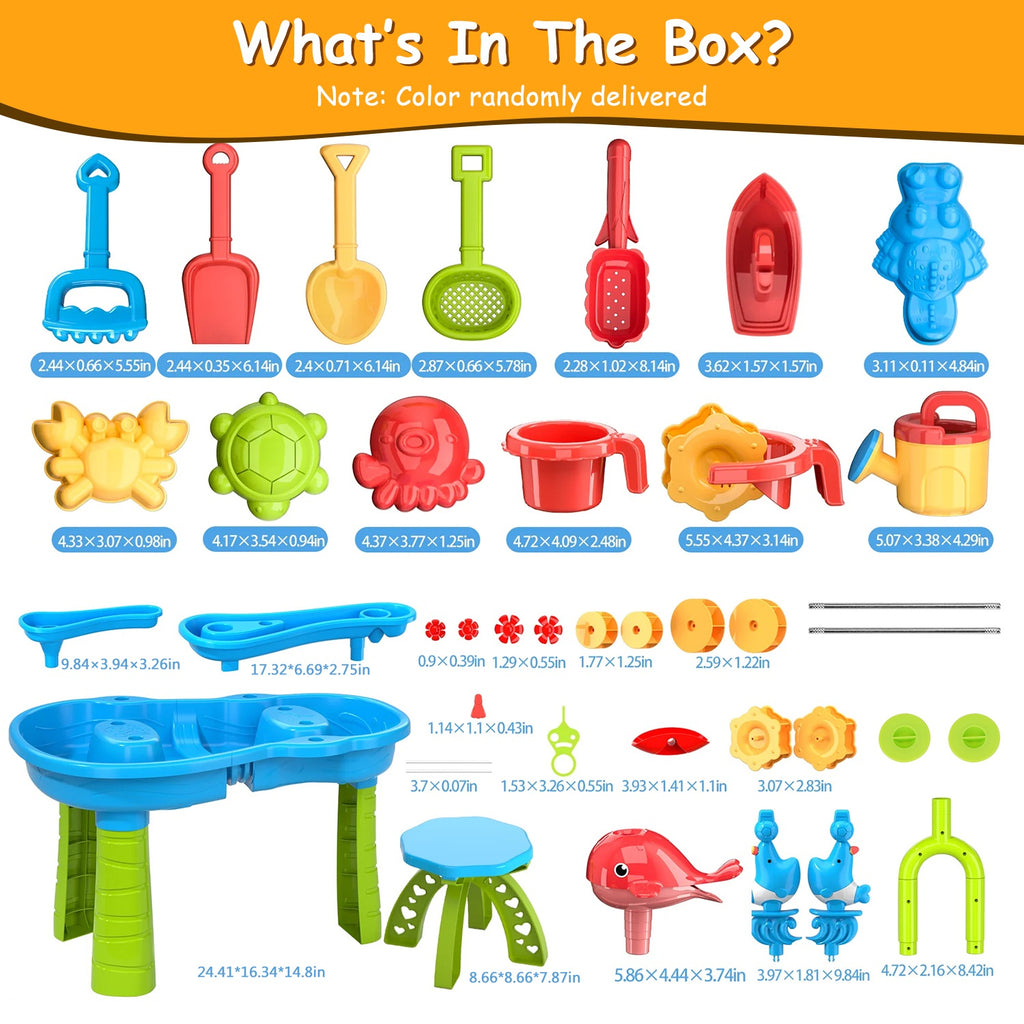 1 Set Kid Sand Water Table Toddler Water Activity Table Rain Showers Play Table Toy For 3 To 6 Years Old Sensory Exercise Friendship Building