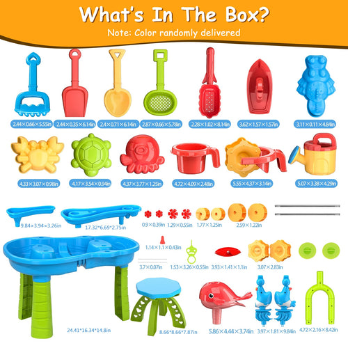 1 Set Kid Sand Water Table Toddler Water Activity Table Rain Showers Play Table Toy For 3 To 6 Years Old Sensory Exercise Friendship Building