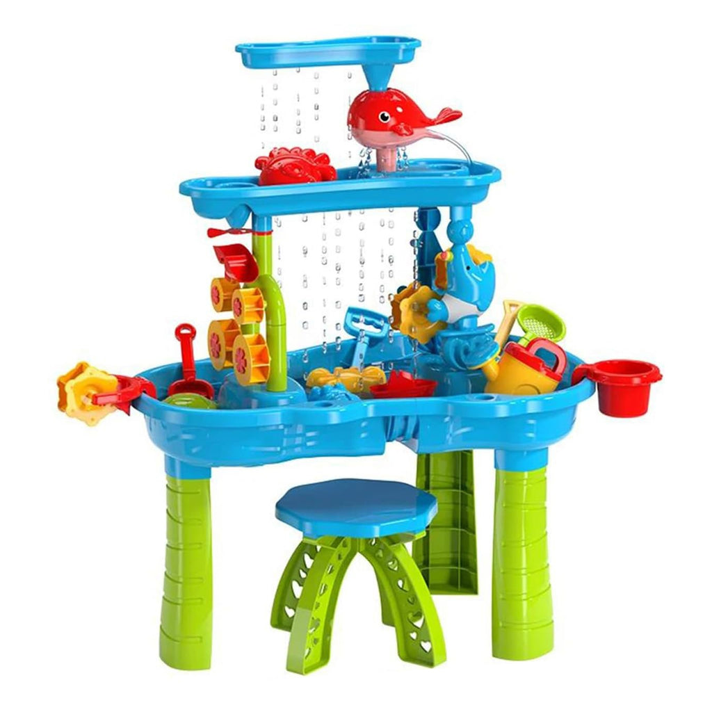 1 Set Kid Sand Water Table Toddler Water Activity Table Rain Showers Play Table Toy For 3 To 6 Years Old Sensory Exercise Friendship Building