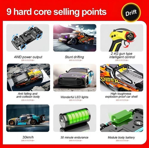 1 16 4WD Racing Car 30KM H High Speed Car 2.4G Remote Control Drift Car Truck US